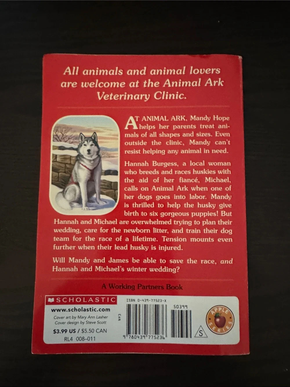 Animal Ark Scholastic Red Cover Husky with a Heart Book - Picture 2 of 4